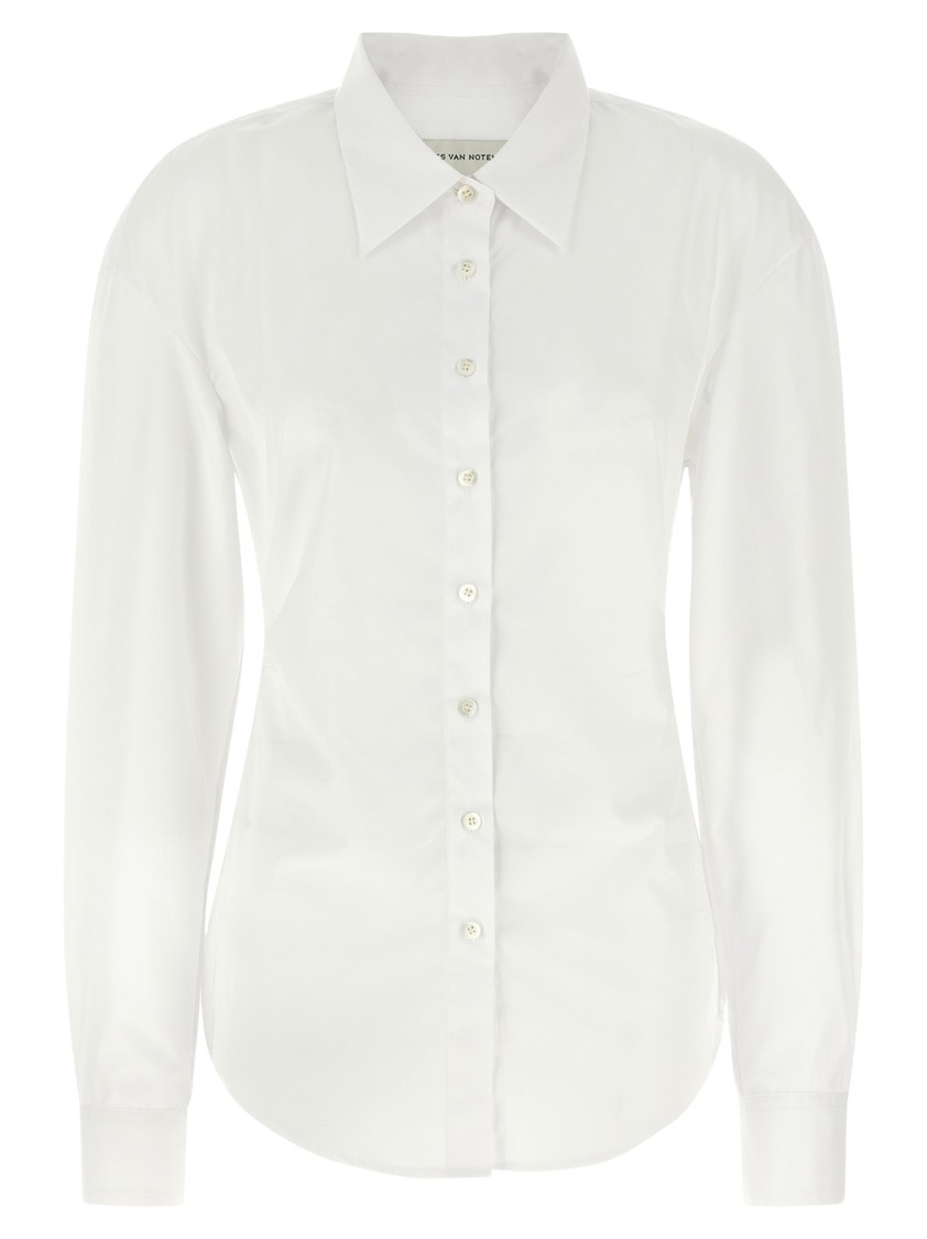 Dries Van Noten Women Built-in Belt Shirt In White