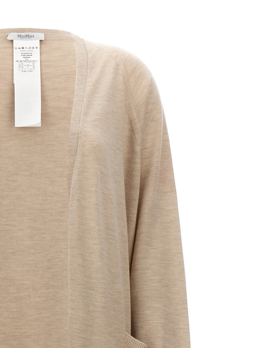Max Mara Beige Cashmere Cardigan In Neutral