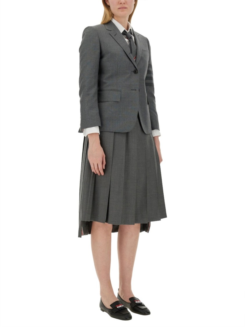 Thom Browne Tailored Grey Jacket With Notched Lapels