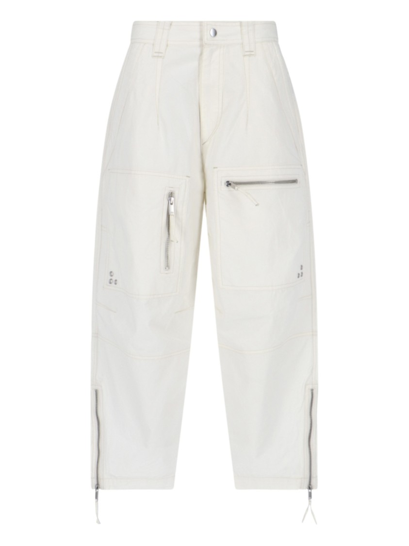 Isabel Marant Étoile Straight Trousers With Cargo And Back Pockets
