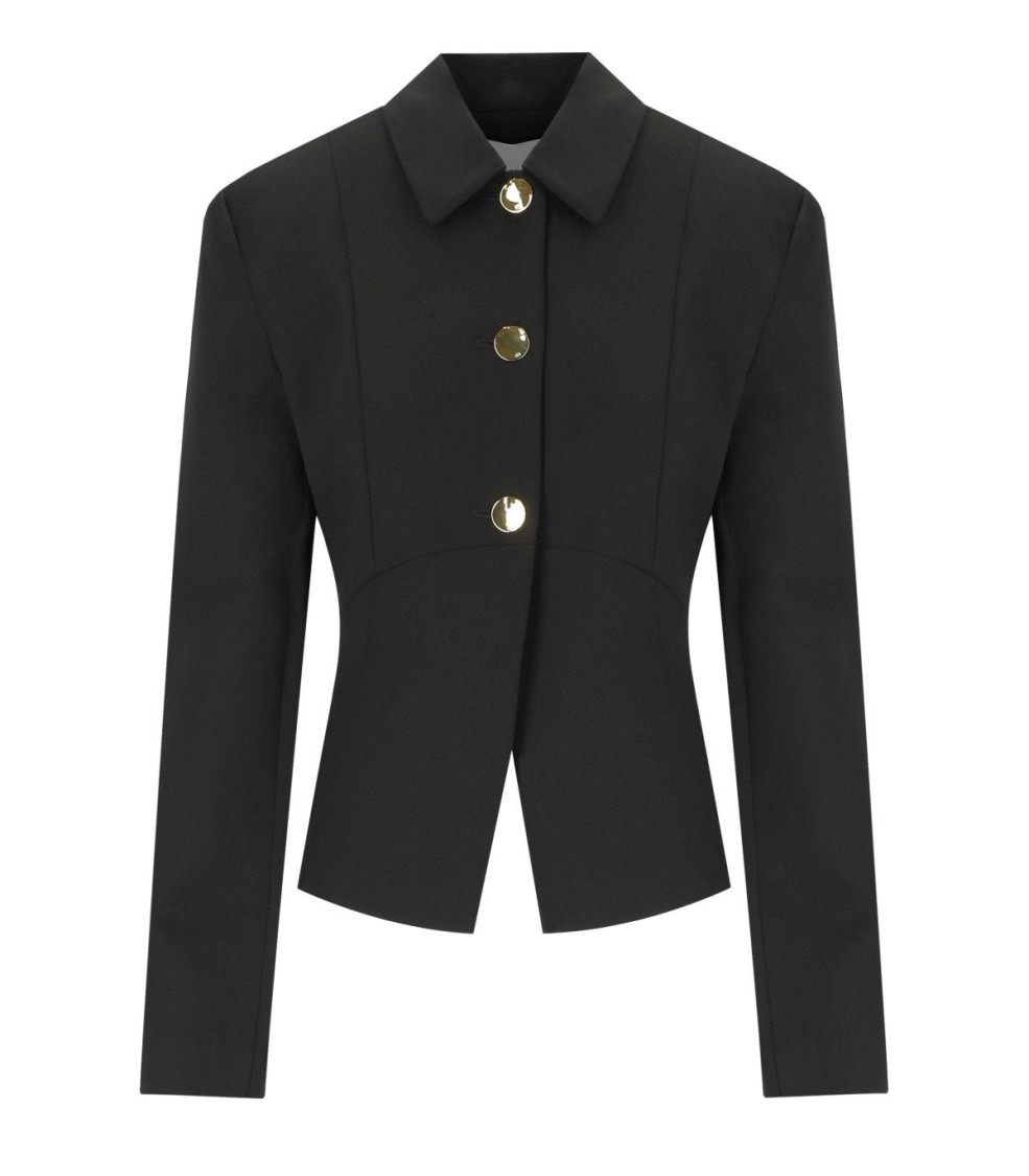 アウターその他 GANNI Women Outer J1599006 Black Washed Black/Black Black Washed Denim Jacket | GANNI US