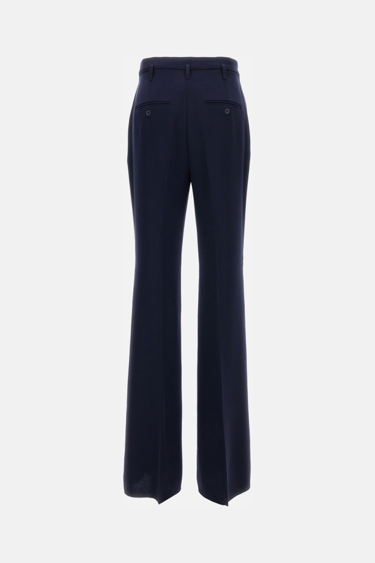 Max Mara Dark Blue Alabama Trousers In Black