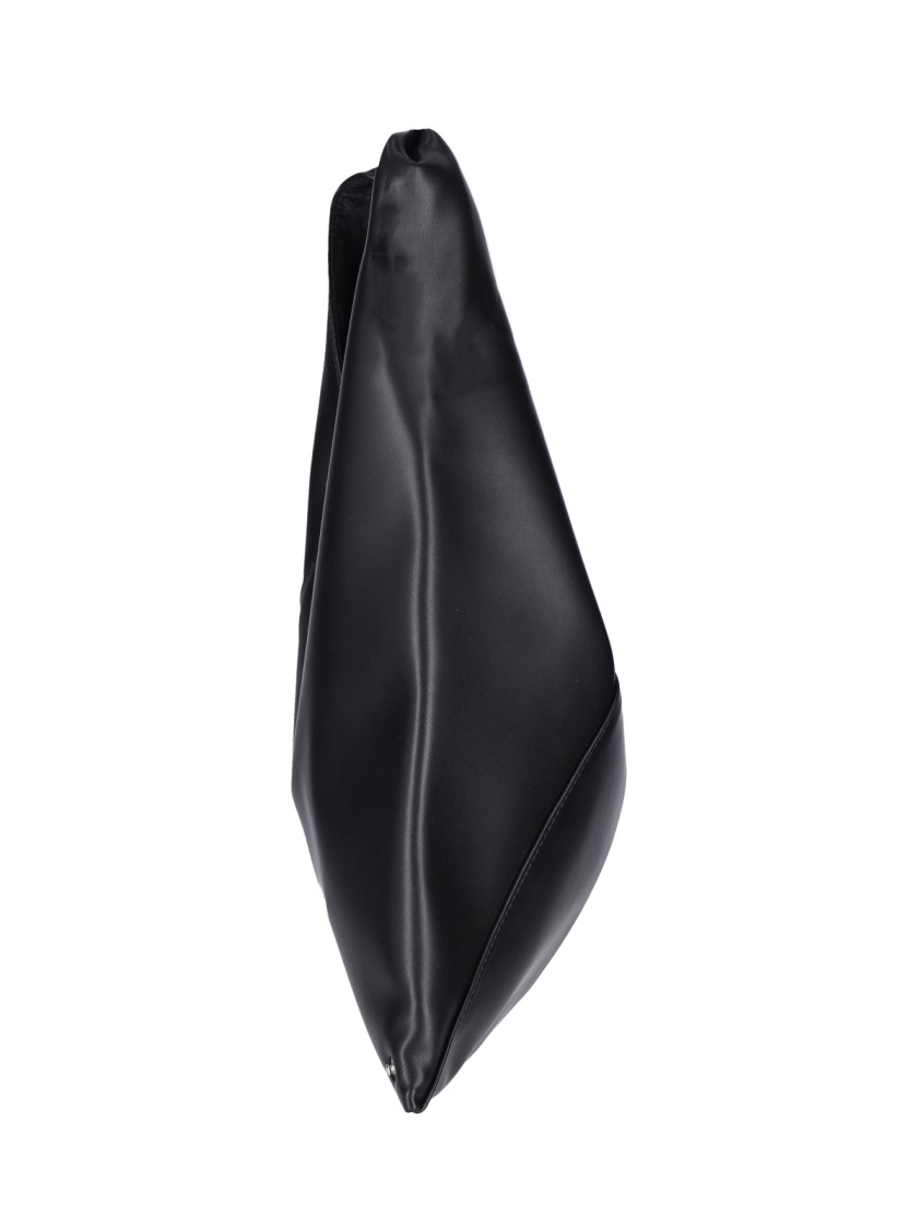 Mm6 Maison Margiela Mm6 By Maison Margiela Black Faux Leather Small "japanese" Tote Bag In Black