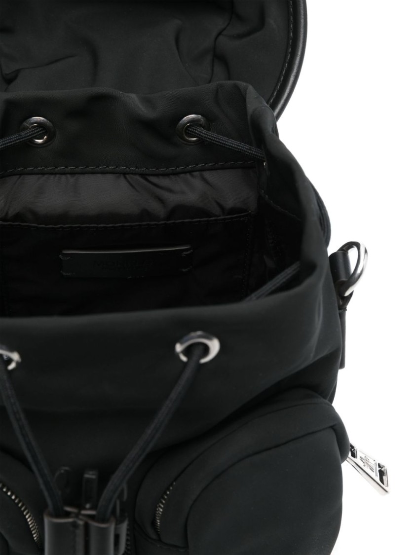 Moncler Bucket Bag With Adjustable Shoulder Strap In Black