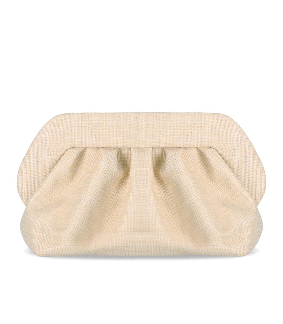 Themoirè Bios Paper Fringe Butter Clutch Bag