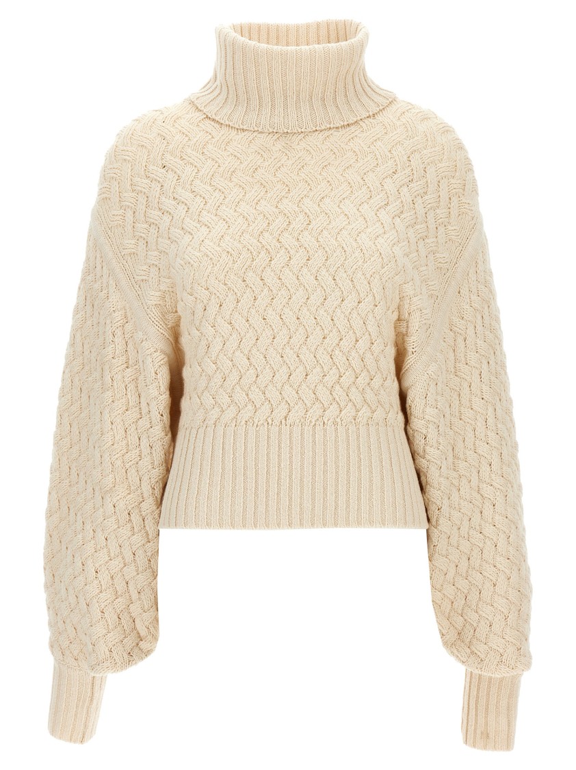 Zimmermann Illustration Textured Sweaters And Cardigans Beige In Gold
