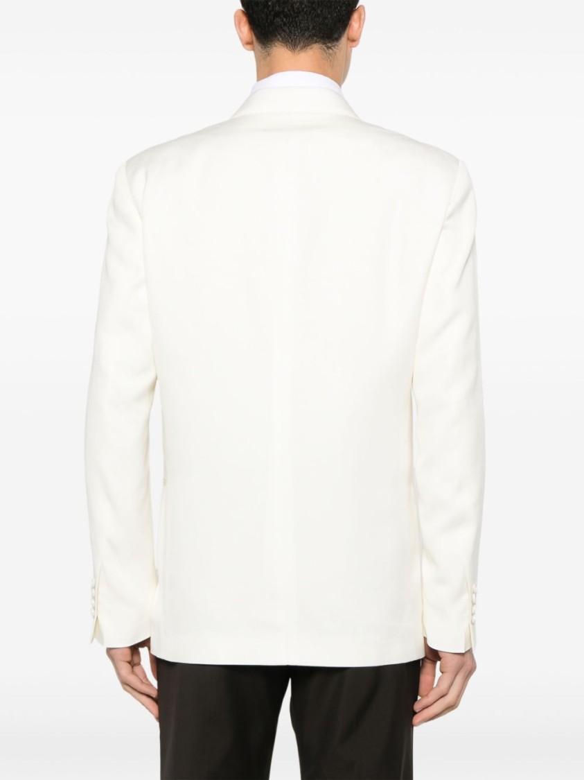 Lardini Strong Attitude Double-breasted Jacket In White