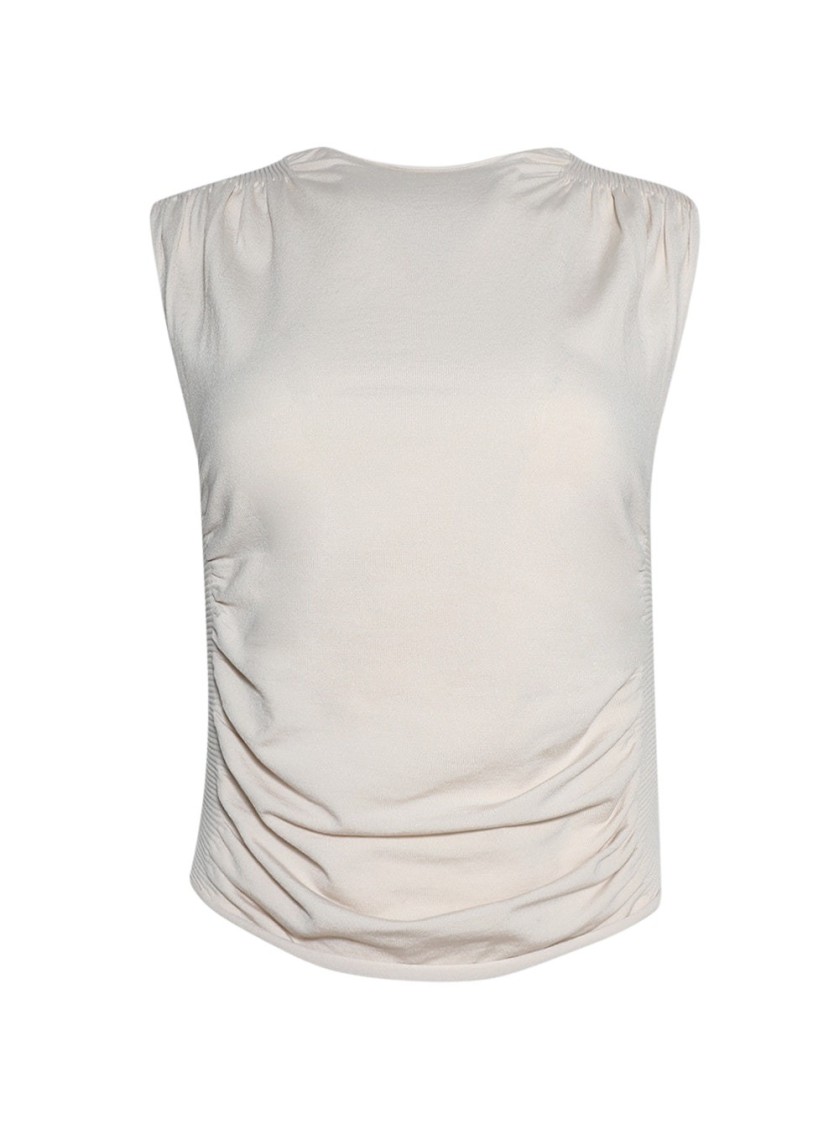 Alexander Wang Ruched Tank Top Cement In White