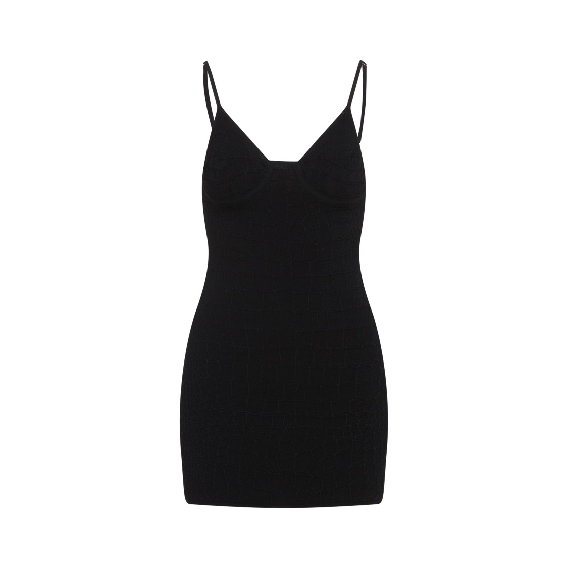 Jacquemus Womens Black The Scala Textured Sleeveless Knitted Mini Dress