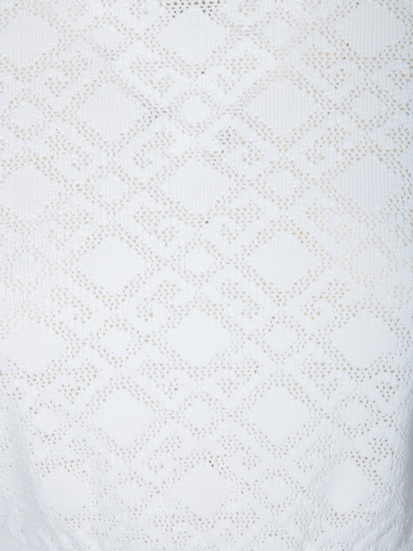 Givenchy Cropped Sweater In Monogram 72 Jacquard In White