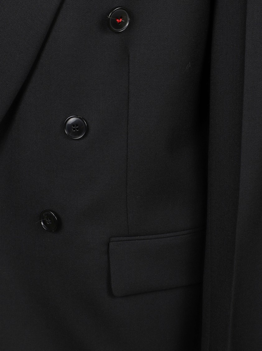 Victoria Beckham Double-breasted Tailored Jacket With Sharp Lapel In Gold