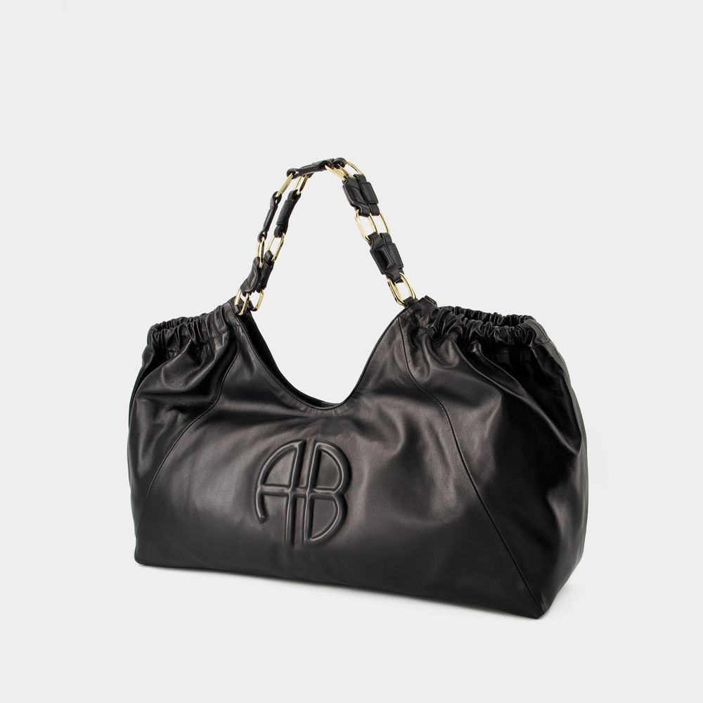 Anine Bing Womens Kate Leather Tote Bag Black