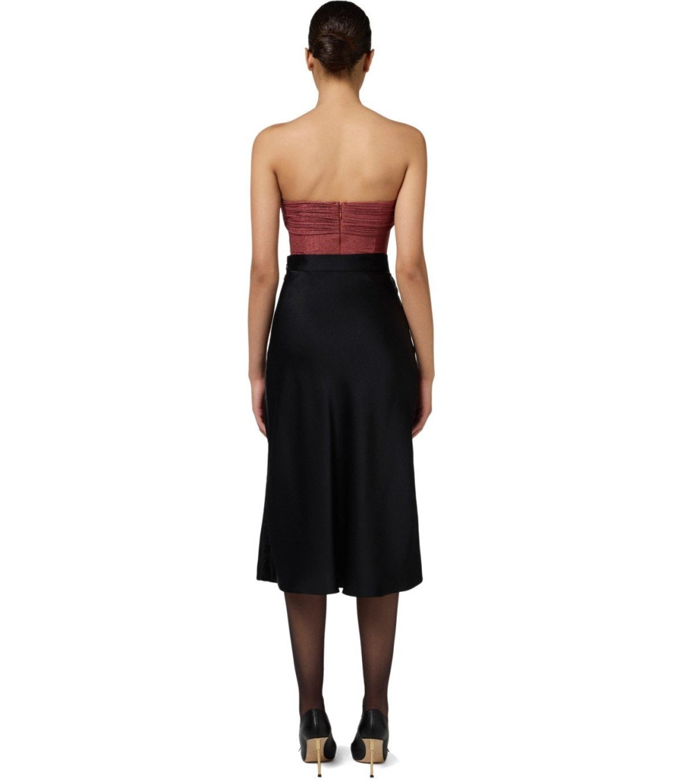 Elisabetta Franchi Black Midi Skirt In Black
