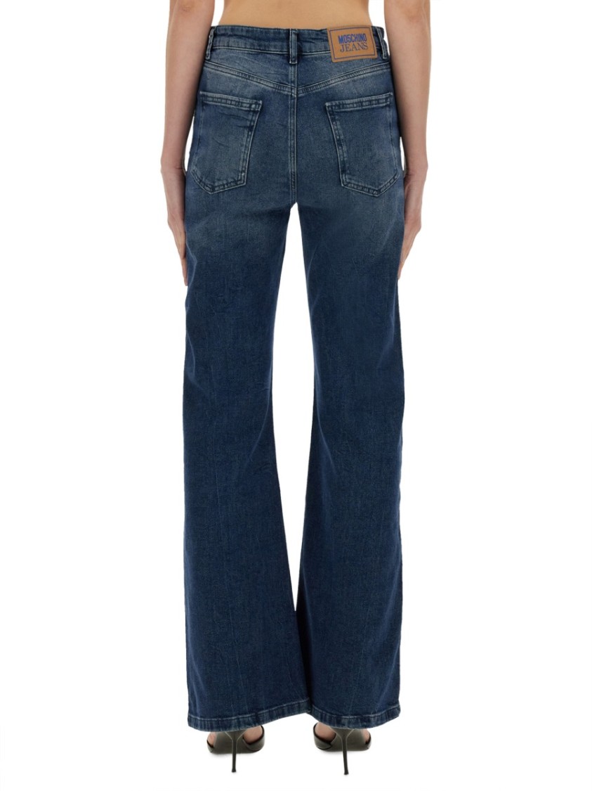 MOSCHINO MOSCHINO WIDE-LEG HIGH WAIST DENIM JEANS