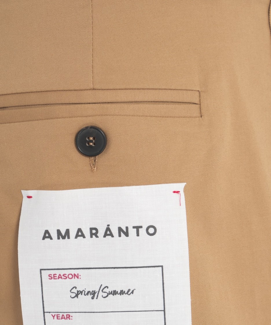 AMARANTO AMARANTO BEIGE BERMUDA SHORTS
