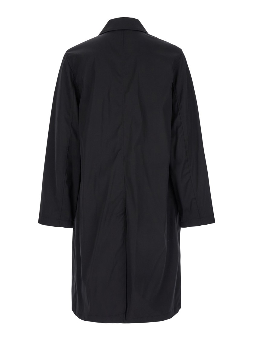 Shop Ami Alexandre Mattiussi Ami Polyamide Cotton Raincoat In Black