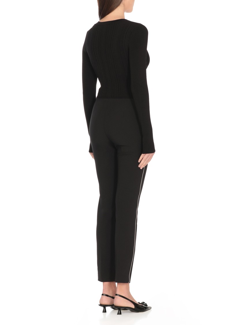 Shop Elisabetta Franchi Black Viscose Blend Cardigan