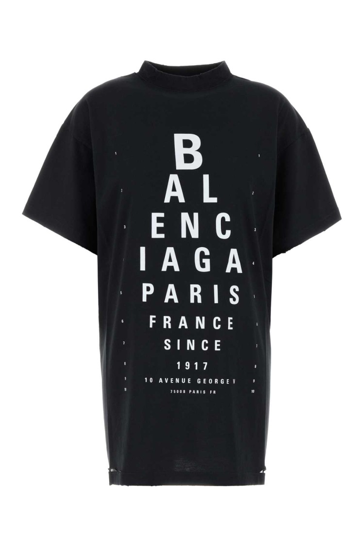 Balenciaga Women Black Coton Oversize Shirt In Black