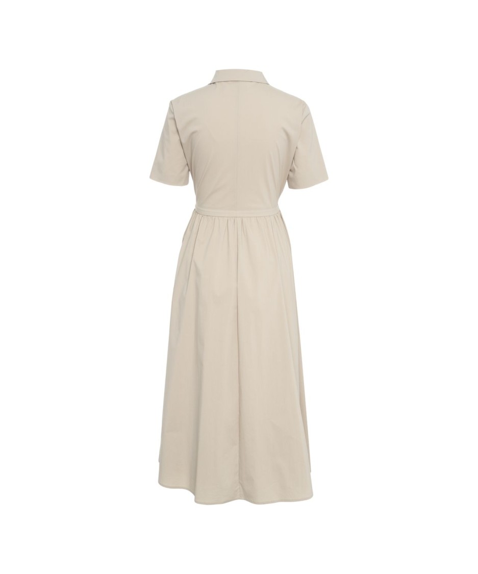 Shop Add Flared Midi Dress With Drawstring Waist