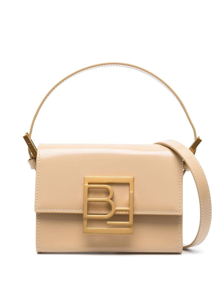 By Far Fran Kraft Leather Handbag In Neutral