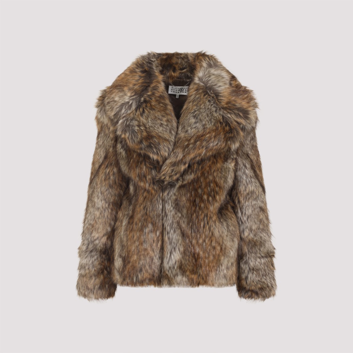 Mm6 Maison Margiela Acrylic Jacket Synthetic Fur In Brown