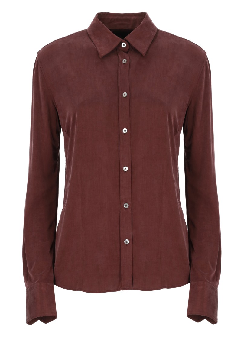 Roberto Ricci Designs Cupro Wom Shirt In Burgundy