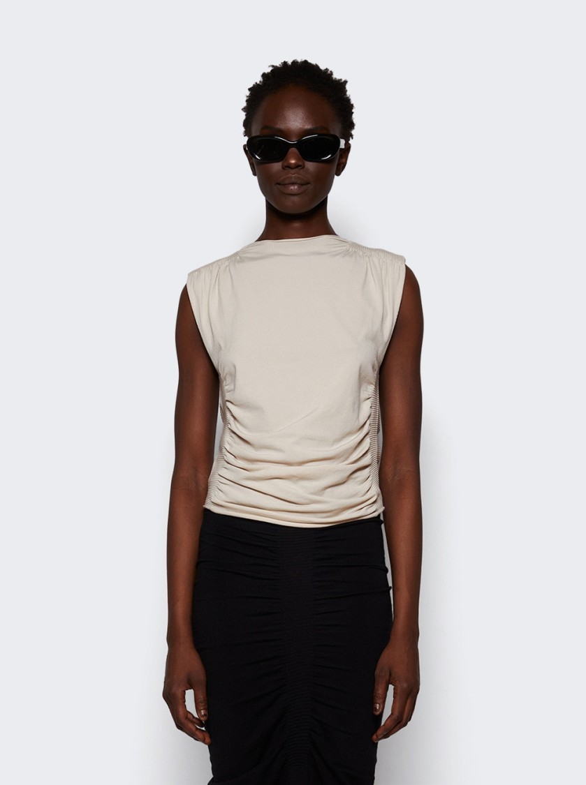 Alexander Wang Ruched Tank Top Cement In White