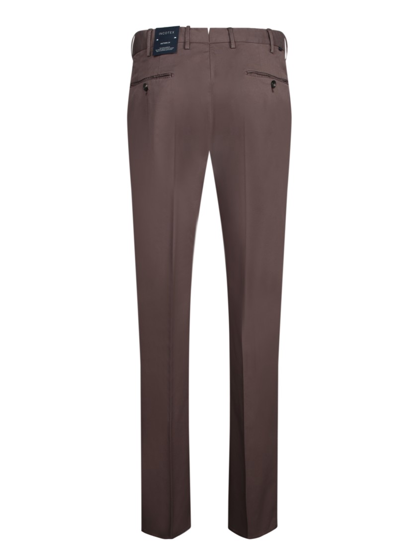 Incotex Tailored Brown Trousers With Comfortable Cotton-elastane Blend