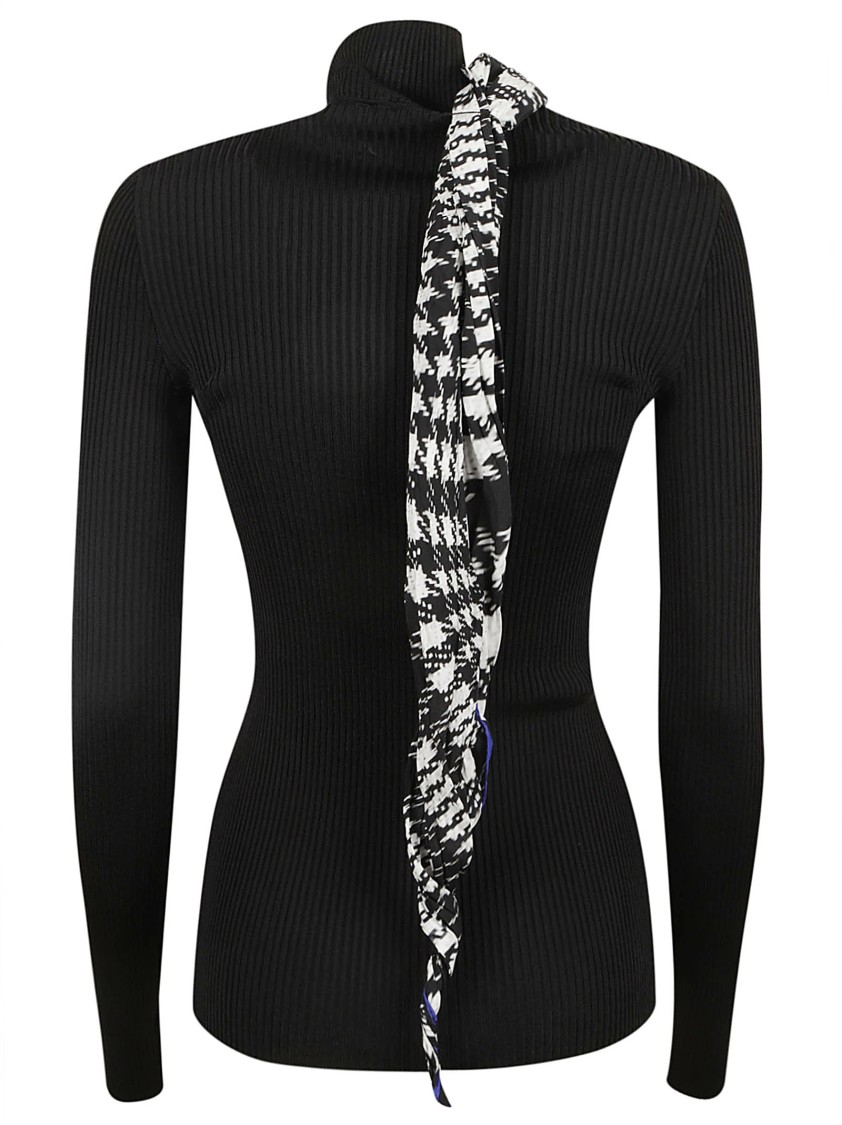 Burberry Scarf Rib Knit Sweater