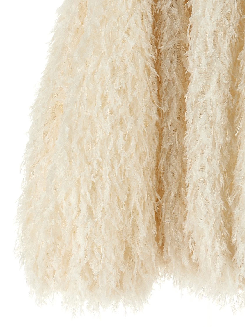 Philosophy Di Lorenzo Serafini Lightweight Coat With Textured Feather Finish In Neutral