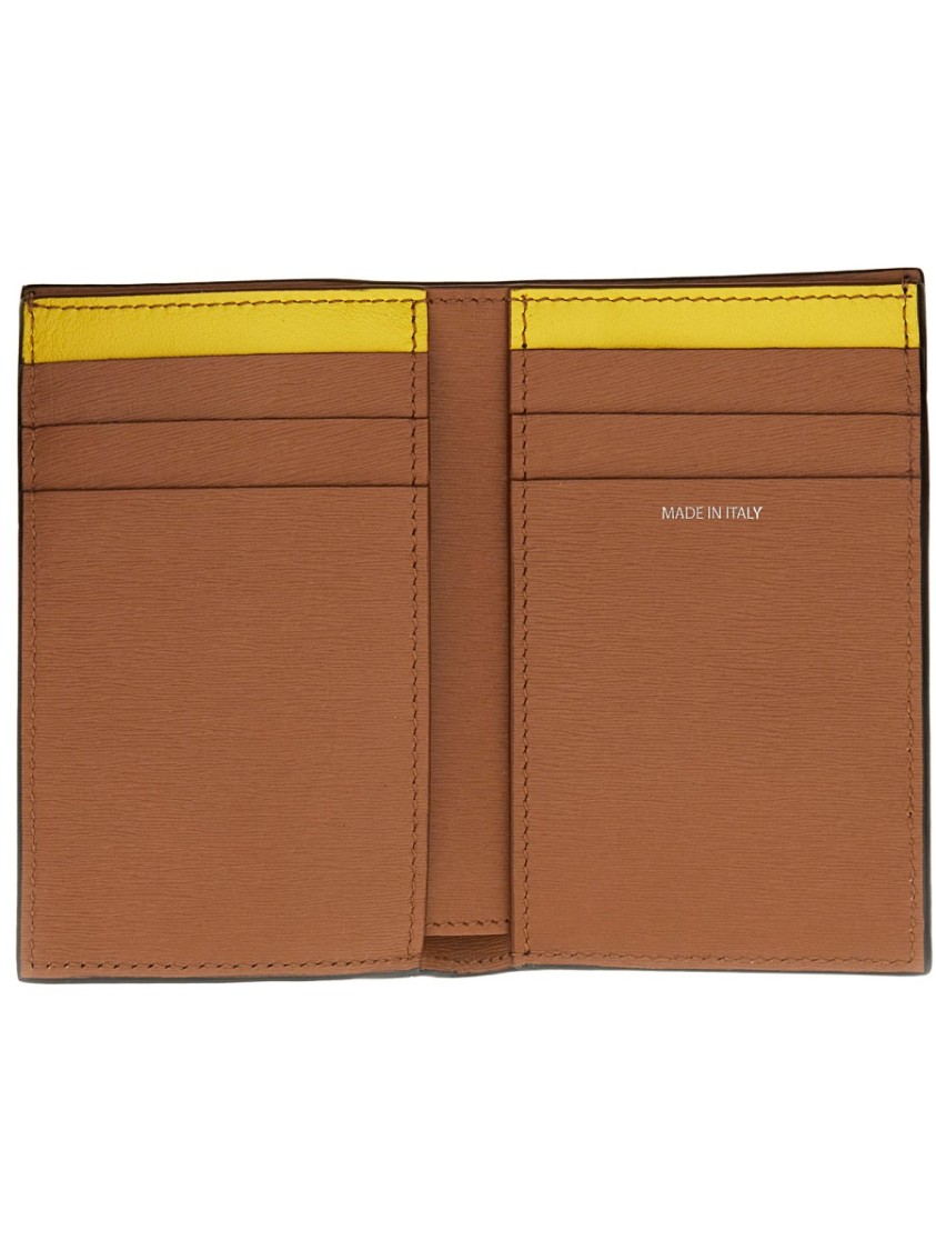 Paul Smith Signature Stripe-print Leather Cardholder In Black