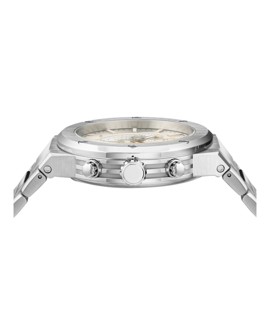 Ferragamo F-80 Chrono Bracelet Watch In Metallic