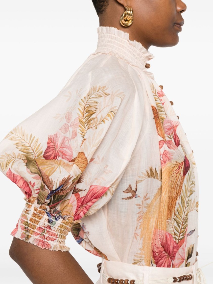 Zimmermann Ascension Billow Blouse In Multi