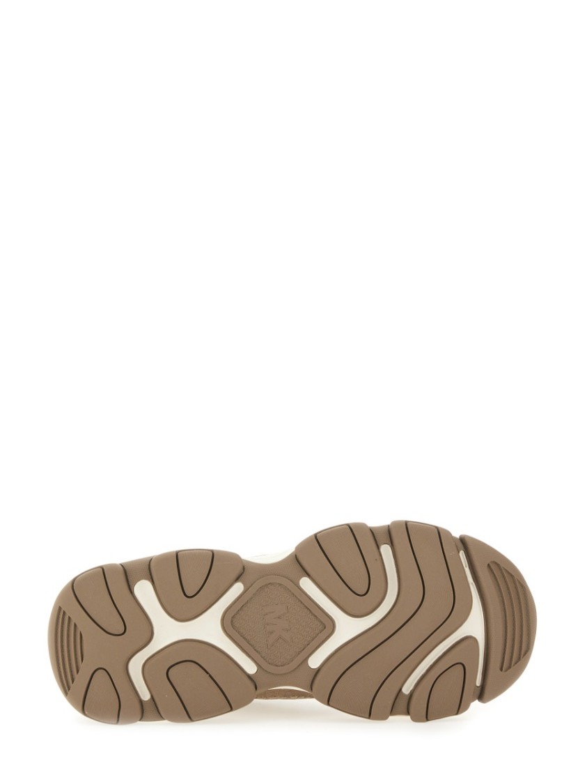 Michael Michael Kors "atlas" Leather Sneaker In Neutral