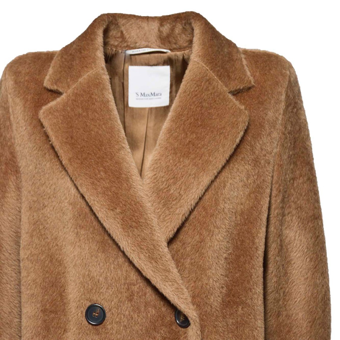 MAX MARA MAX MARA ROSETO MIDI COAT IN ALPACA AND WOOL CAMEL