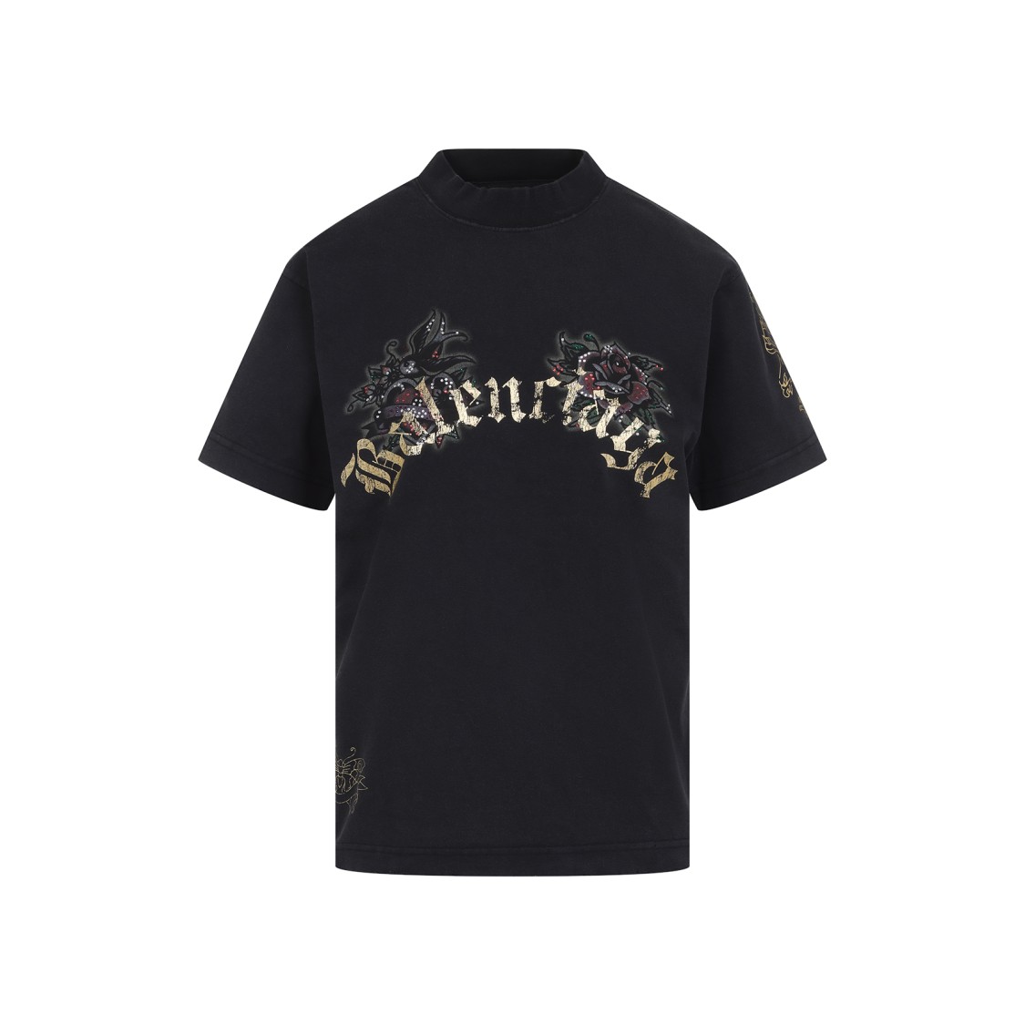 Balenciaga Faded Washed Black Cotton Small Fit T-Shirt | THE