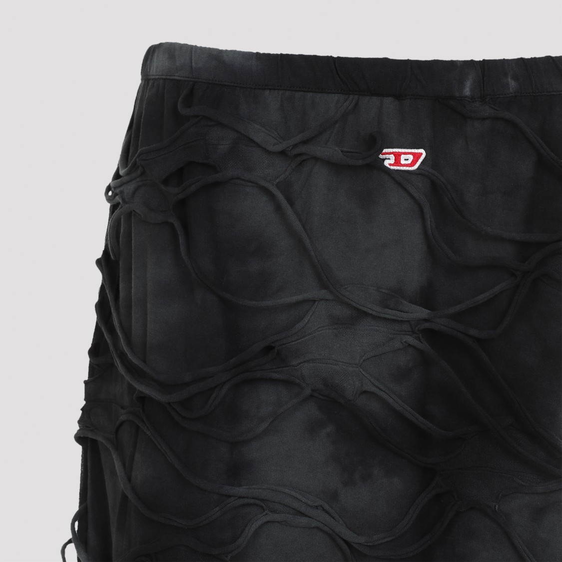 DIESEL DIESEL TEXTURED MIDI SKIRT WITH UNIQUE DRAPED DESIGN