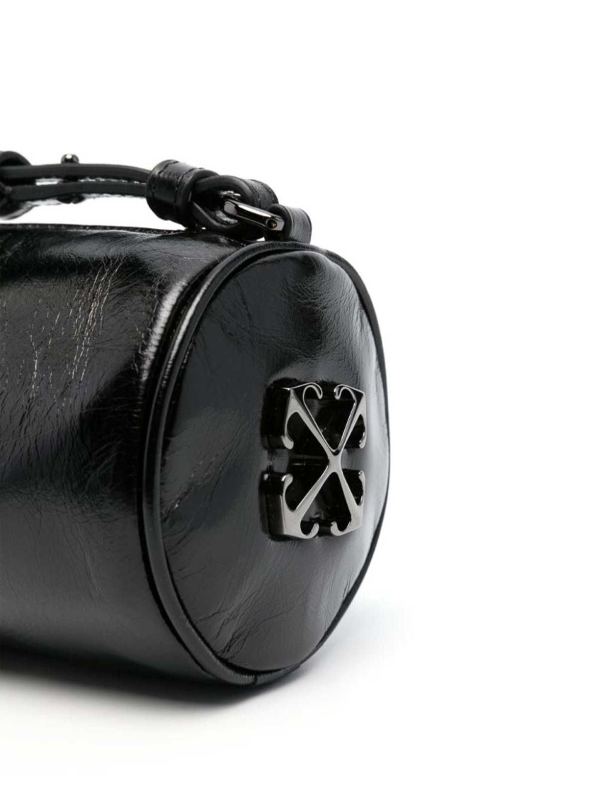 Off-white Torpedo Arrow Logo Small Shoulder Bag In Black
