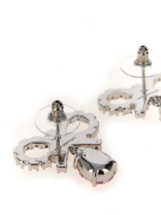 Self-Portrait 'Micro Bow Pink Droplet' Earrings | THE LIST