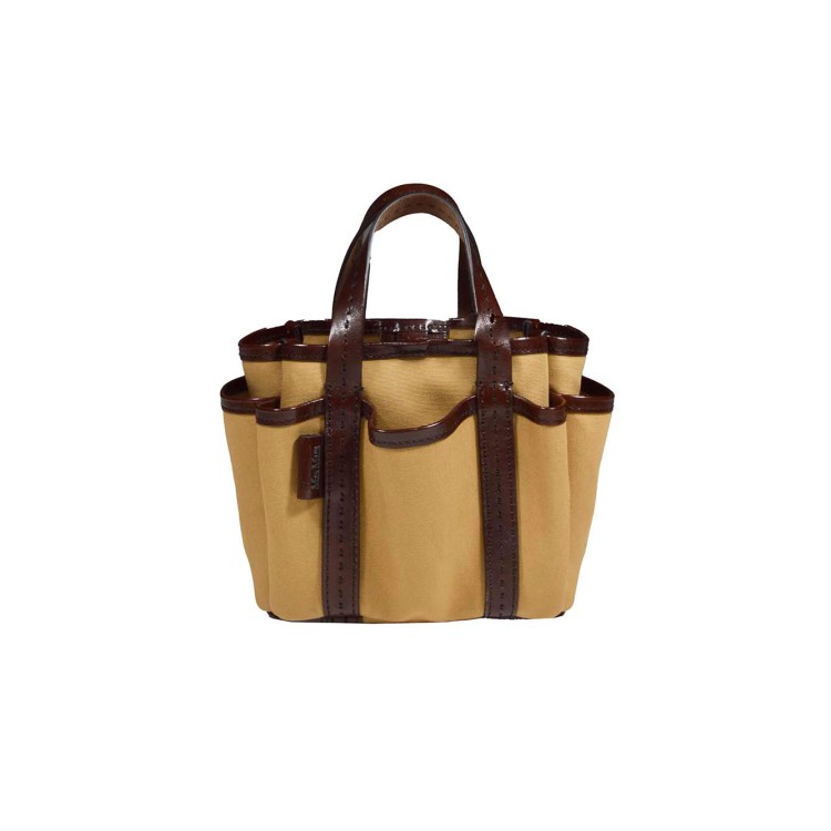トートバッグ Max Mara Leather Cotton Canvas Giardiniera Mini Handbag Max Mara Leather Cotton Canvas Giardiniera Mini Handbag Tote
