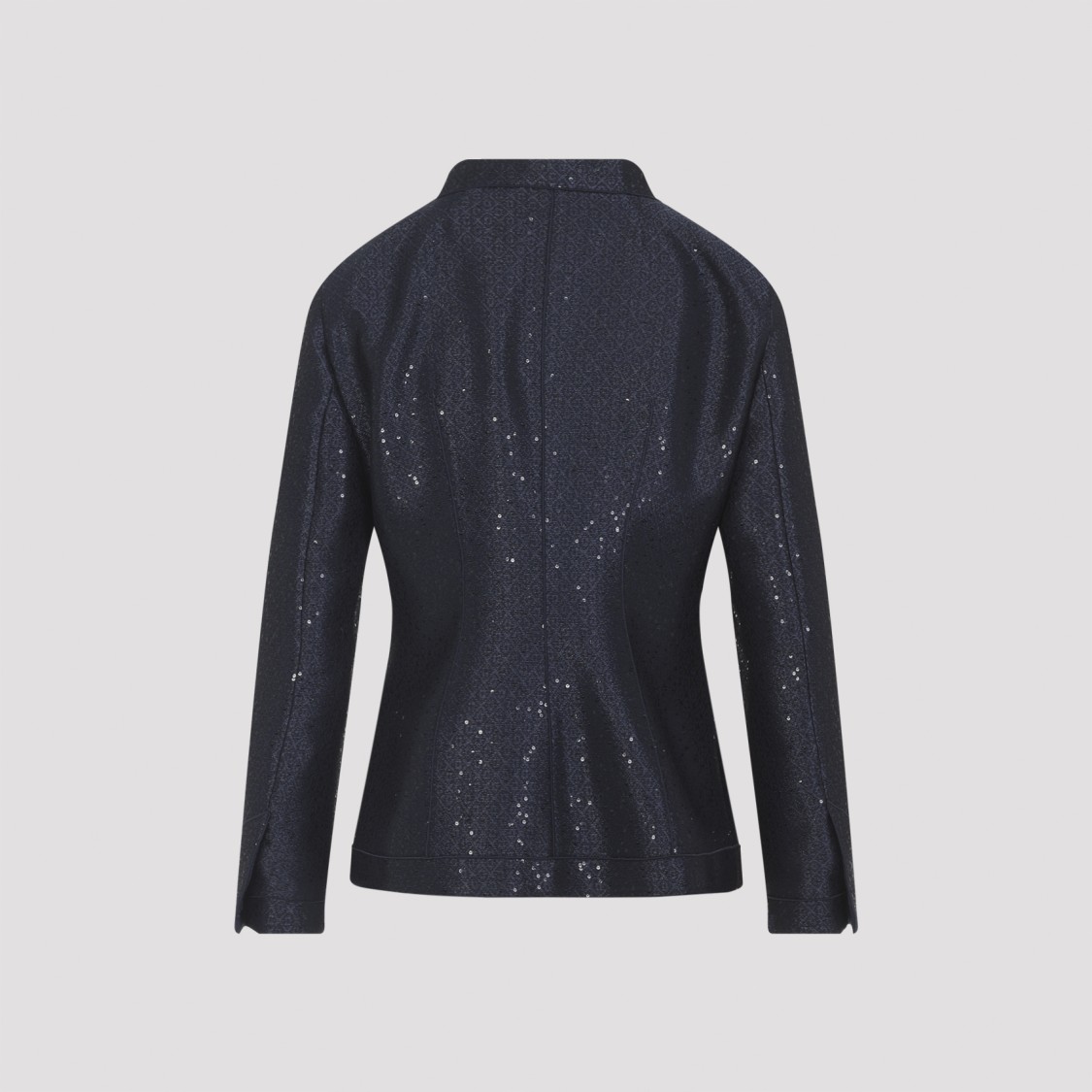 Giorgio Armani Tailored Jacket Sequin Embellishments In Blue