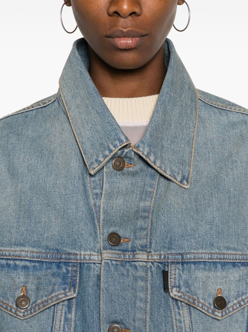 Haikure Washed Denim Jacket In Blue