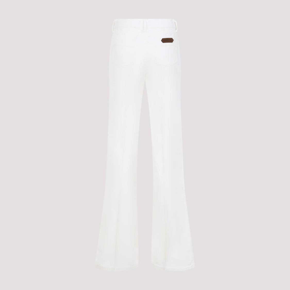 Shop Tom Ford Moleskin Wide Flare Pants In White