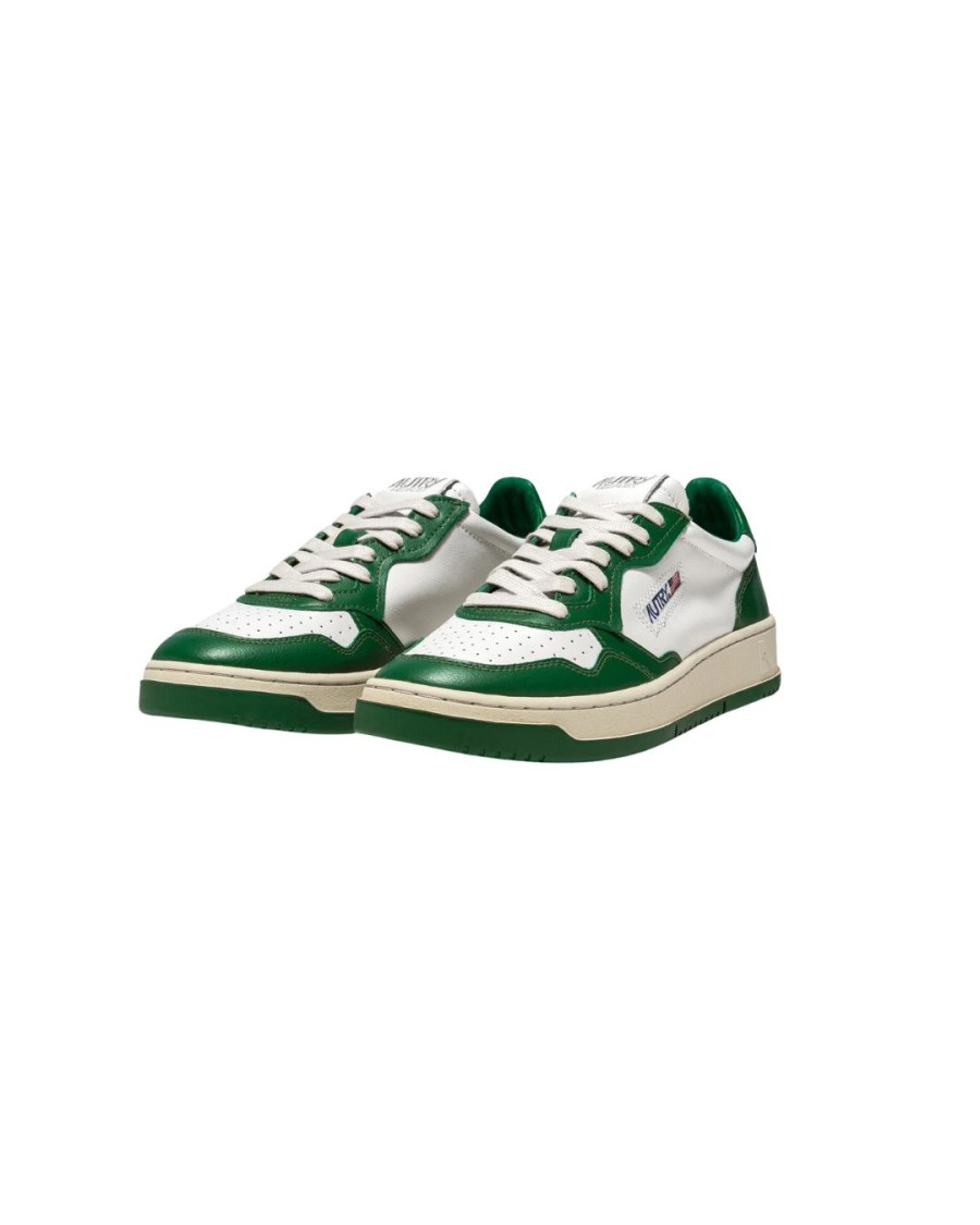 Autry Bicolor Leather Low-top Sneakers With Breathable Design