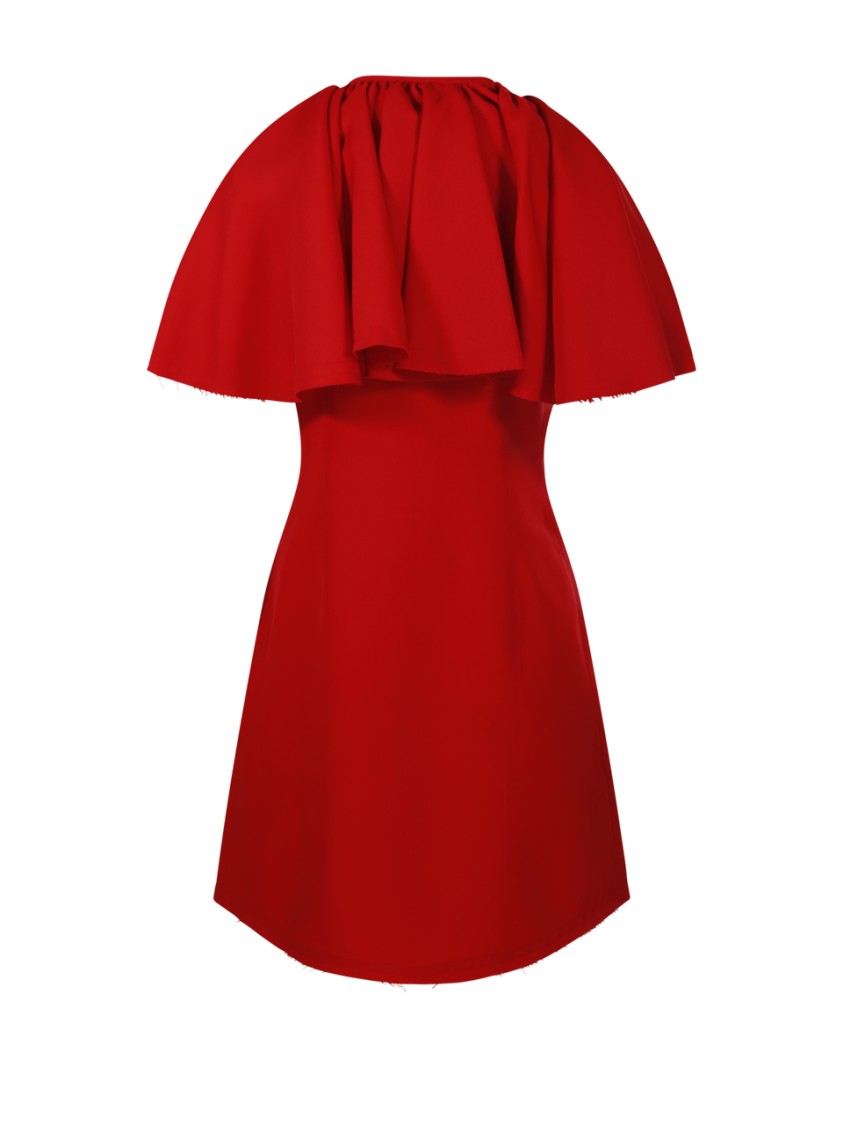 Ami Alexandre Mattiussi Mini Red Wool Dress