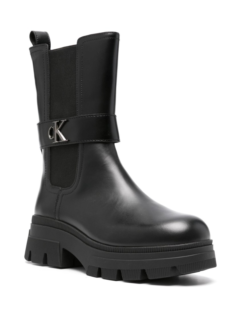 Calvin Klein Jeans Est.1978 Calvin Klein Jeans Chunky Combat Chelsea Boots In Black