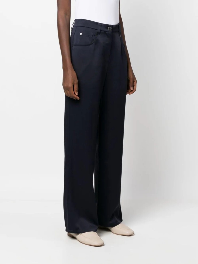 Brunello Cucinelli Straight-leg Satin-finish Trousers In Black