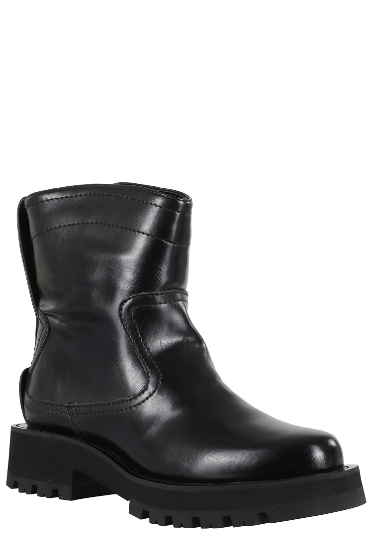 Ganni Studs Low Boot In Black