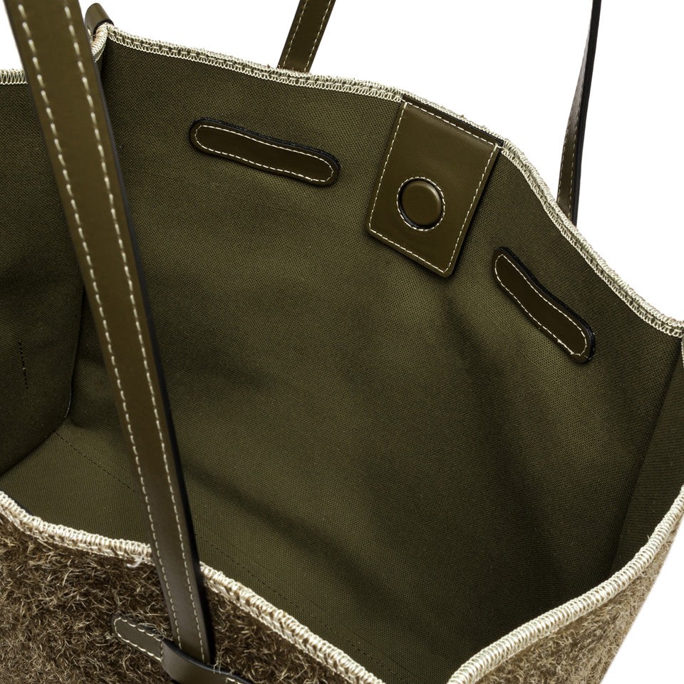 Marcella Spacious Suede Leather Shopper In Green
