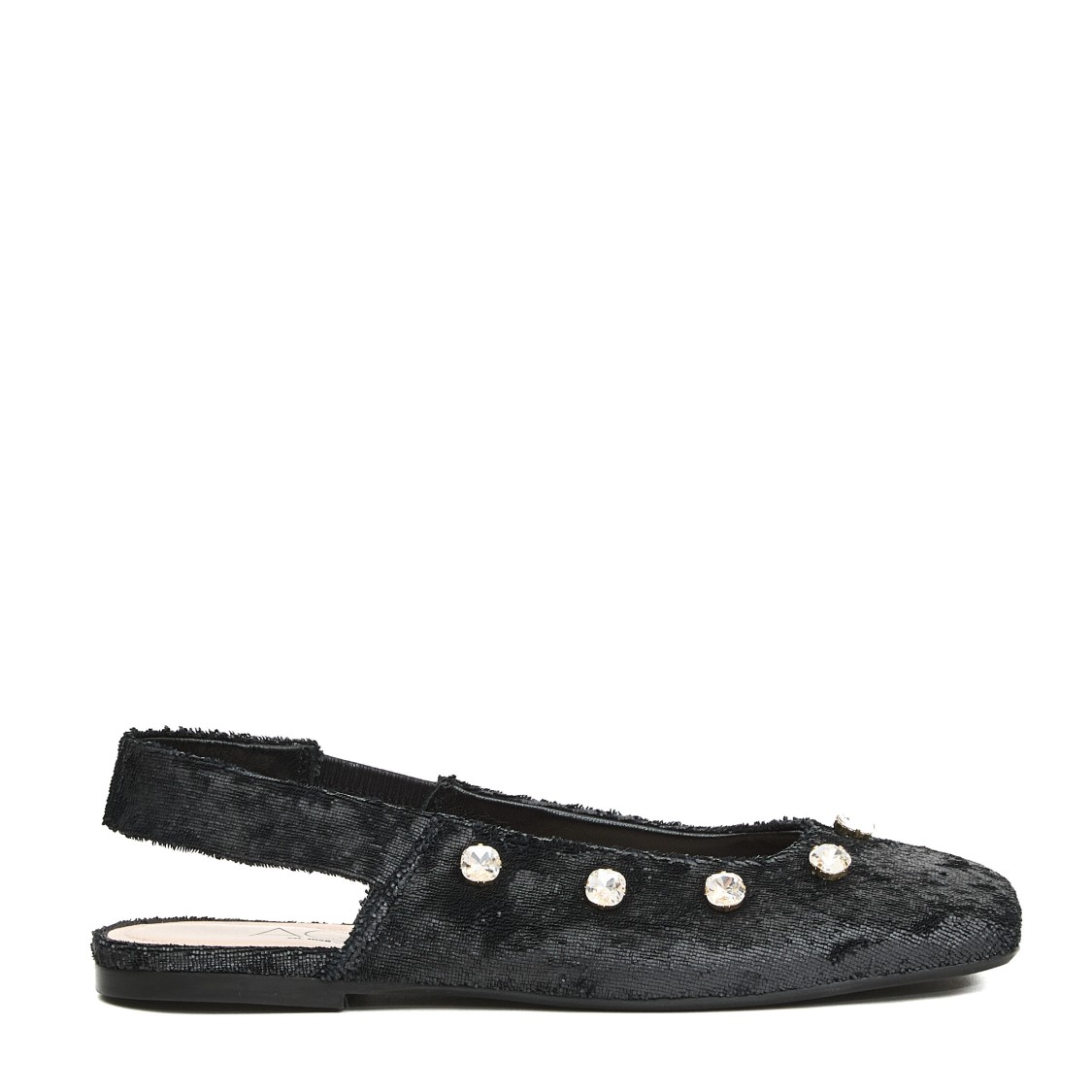 Agl Attilio Giusti Leombruni Agl Slingback Shoes In Textured Black Leather